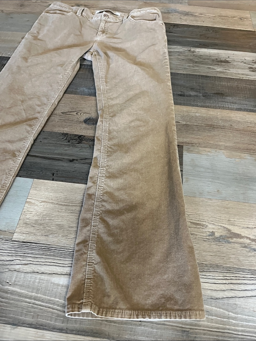 Vintage GAP Ultra Low Rise Women's Wide Leg Jeans in Tan Sz 12 Boho Chic TC0179 - Picture 7 of 9